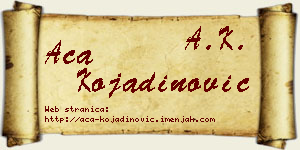 Aca Kojadinović vizit kartica